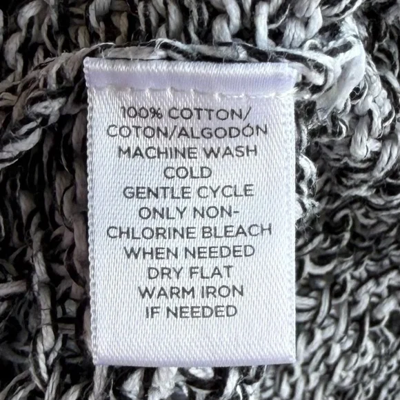 •LOFT• Open-Weave Marled V-Neck Sweater - Size Large - Picture 6 of 7